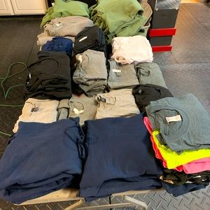 Bella and Jerzees plain t shirts and hoodies